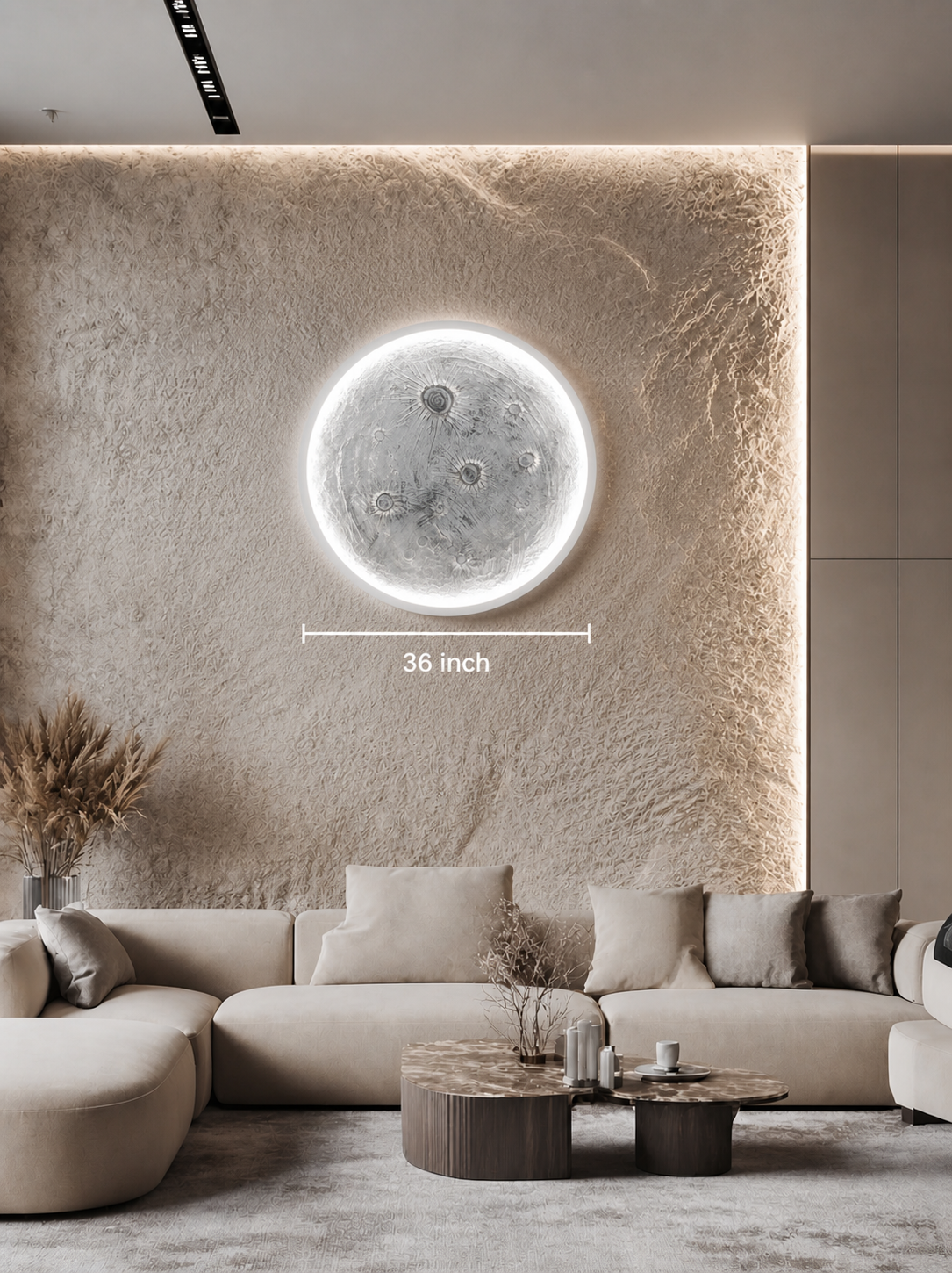 Premium 3D Moon Night Wall Light – Handmade WoodDecoren LED Lamp for Room & Home