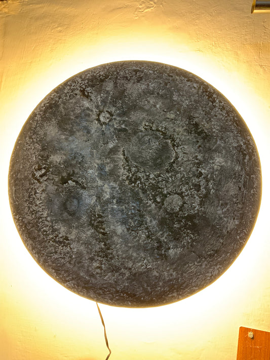 back light Moon Night Wall Light – Handmade  LED Lamp for Room & Home
